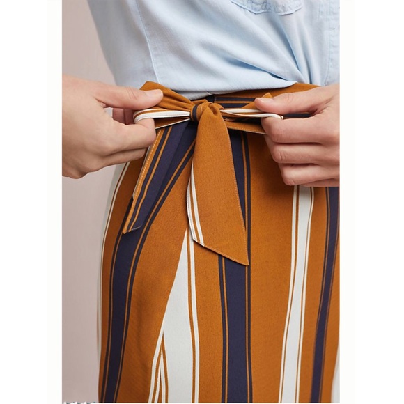 NWT MELODY STRIPED WRAP SKIRT - Picture 9 of 14